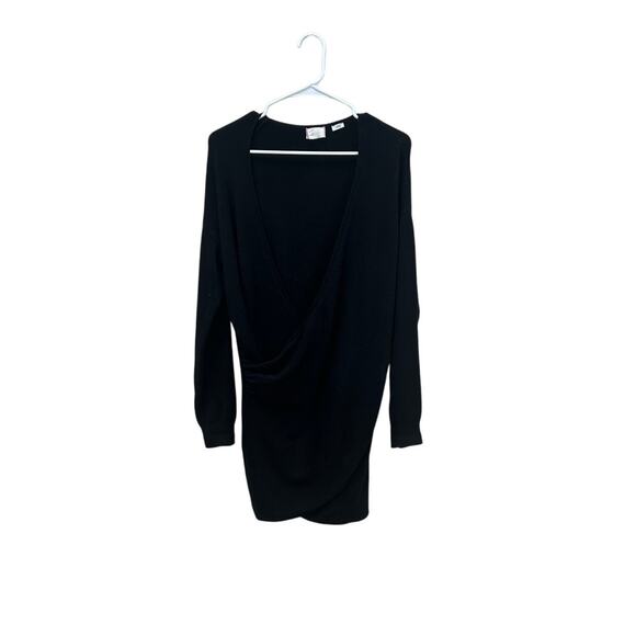 Anthropologie Black Wrap Sweater size XS - Picture 2 of 8